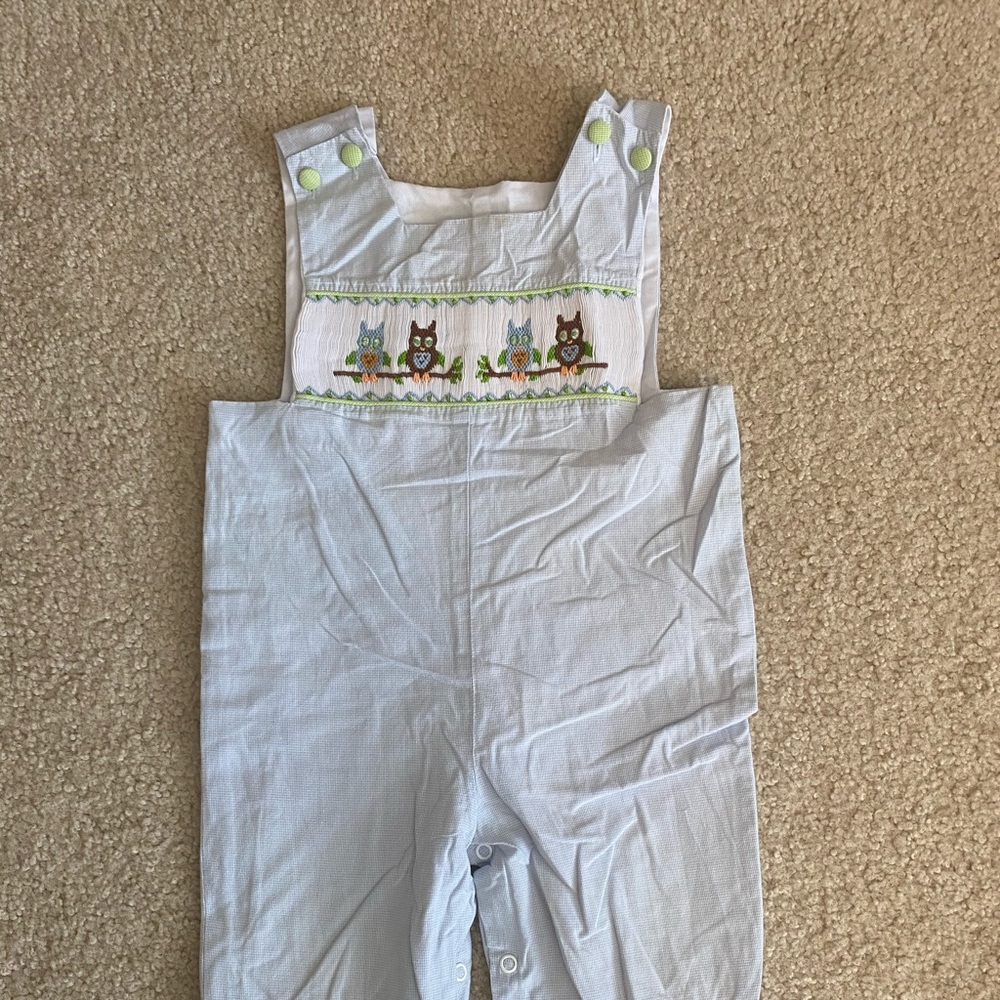 Owl smocked longall
